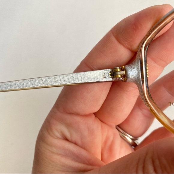 Vintage Christian Dior Eyeglasses Frames Retro 60s 70s Amber Yellow Glasses Demo - Picture 7 of 11